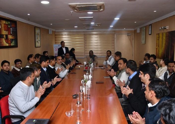 Organizing solo poetry presentation at SPMCIL Corporate Office on the occasion of World Hindi Day 10.01.2025